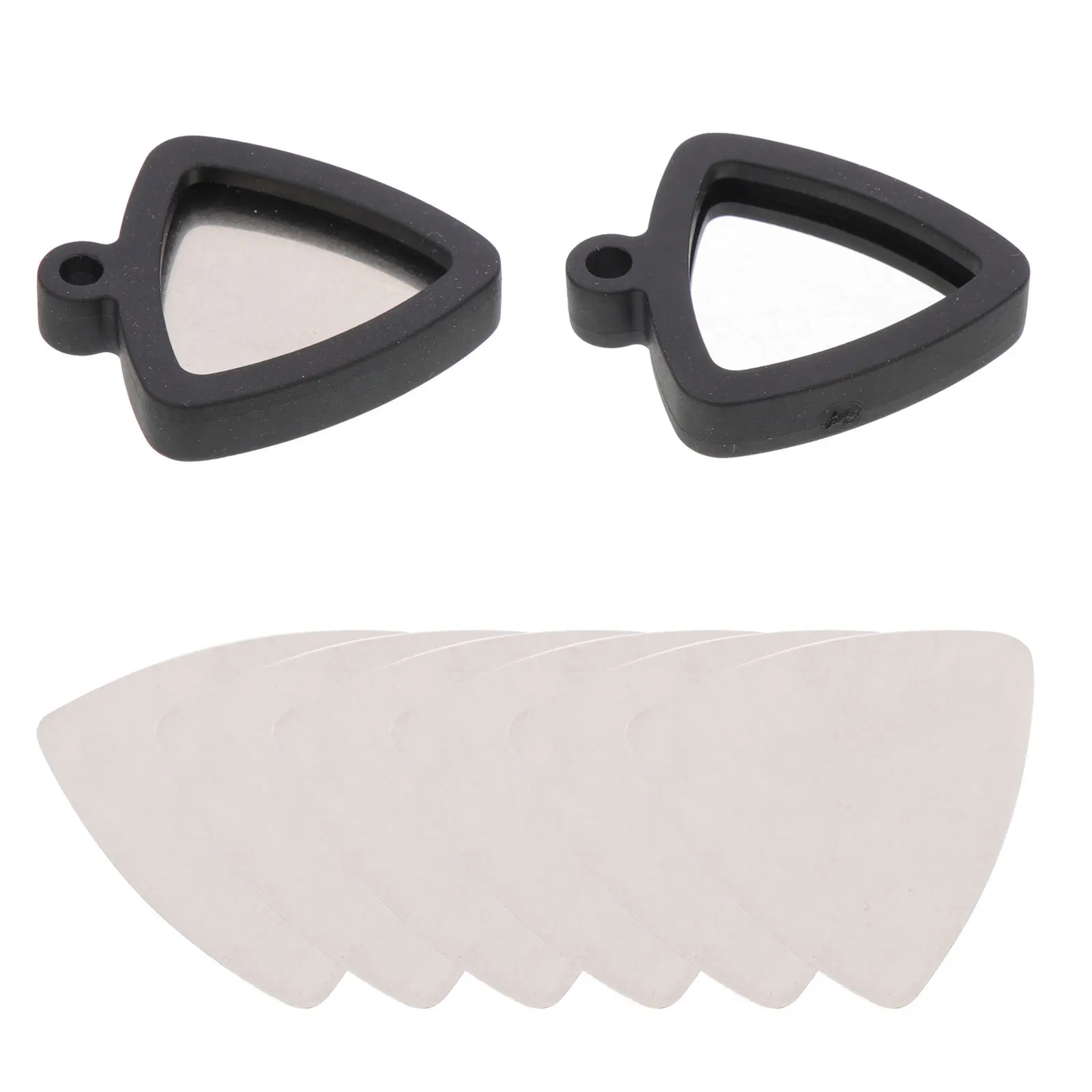

Silicone Pick Clips Holder Necklace Plectrum Organizer Bracket Guitar Picks Stainless Steel & Bass Holders