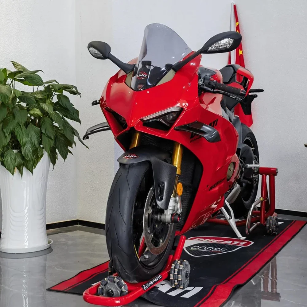 Winglets motocicleta fibra carbono completo, defletor de ar, kit de carenagem para DUCATI PANIGALE v4 2019-2023, painéis de asa fixa, 2021, 2022