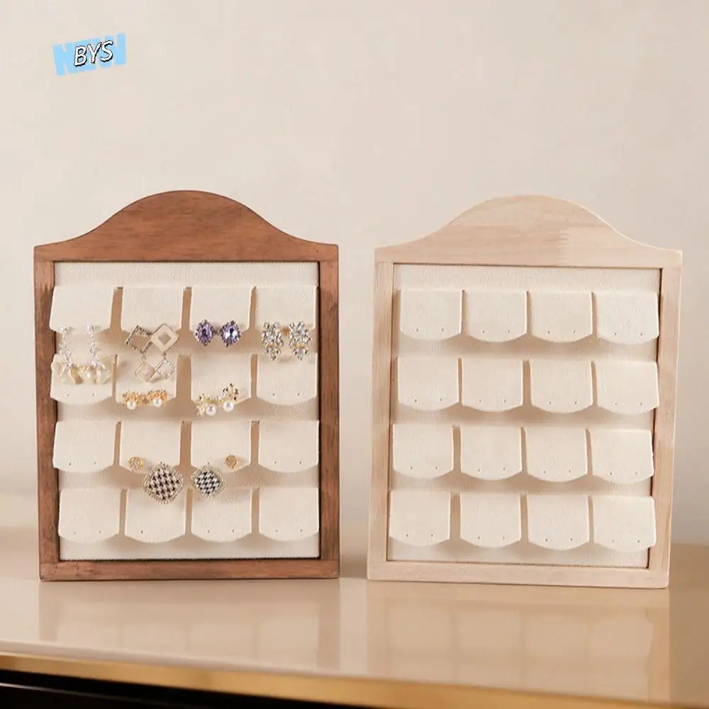 

Vertical Wooden Jewelry Tray Large Capacity Earrings Jewelry Organizer Rings Standing Jewelry Display Holder Jewelry Display