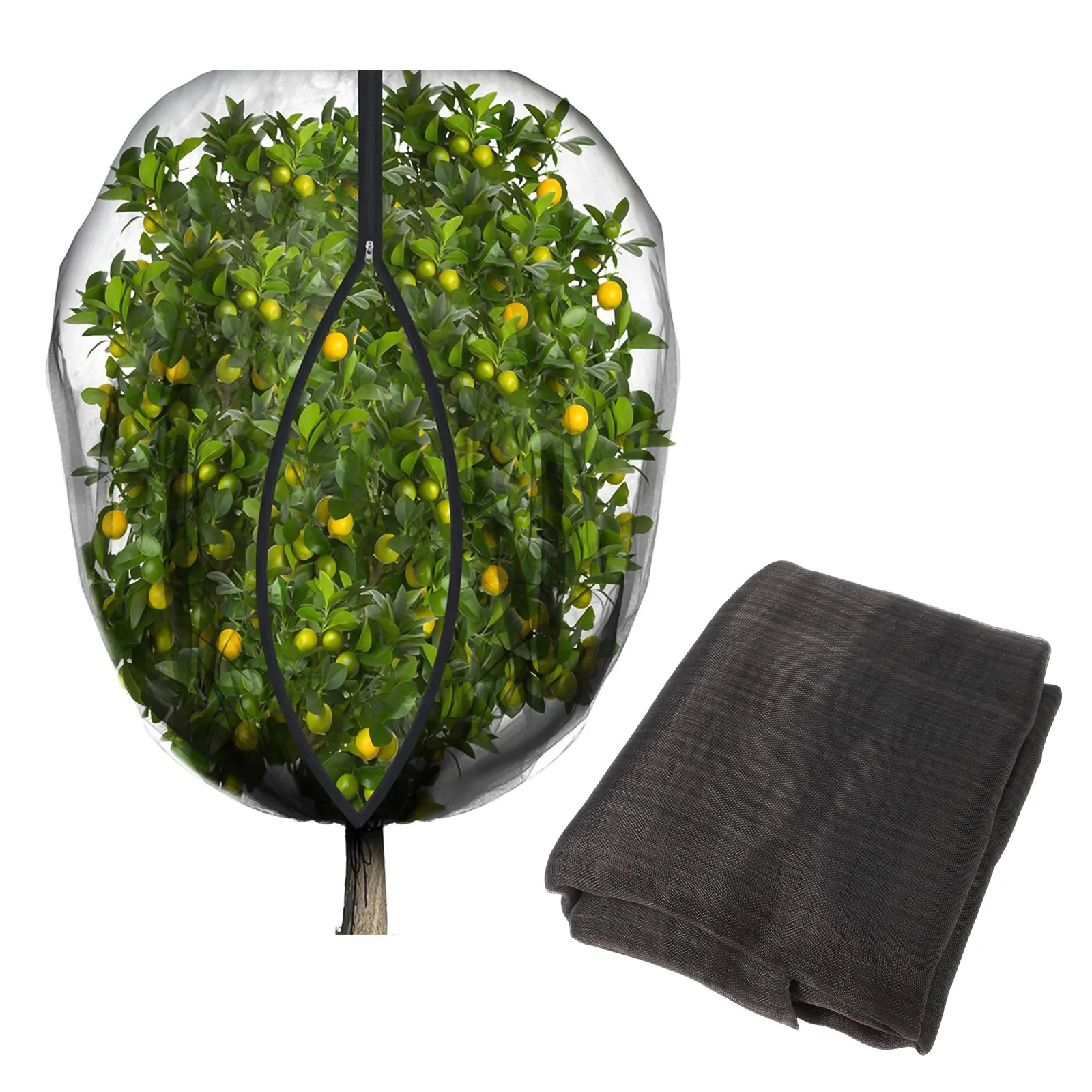 Large Fruits Tree Netting Cover With Zipper Drawstring Insect&Bird Protection Garden Netting Plant Cover Bird Plant Barrier Mesh
