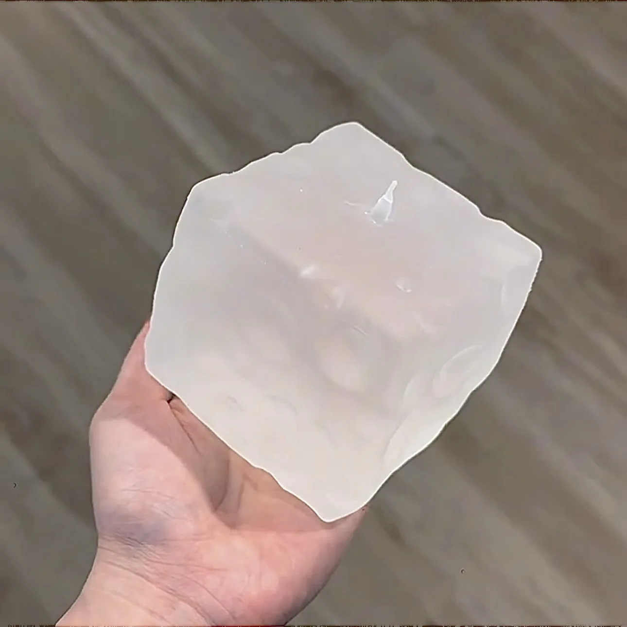 Simulated Green Ice Cube Handmade Squishy Toy, Sensory Soft Squeeze Fidget, Anxiety Relief Desk Accent for Adults Small Gift - view 3