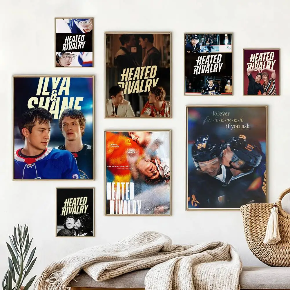 

H-Heated Rivalry TV Series Poster Waterproof Wall Art Sticker For Bar Living Room Vintage Decor High Quality Print Gift