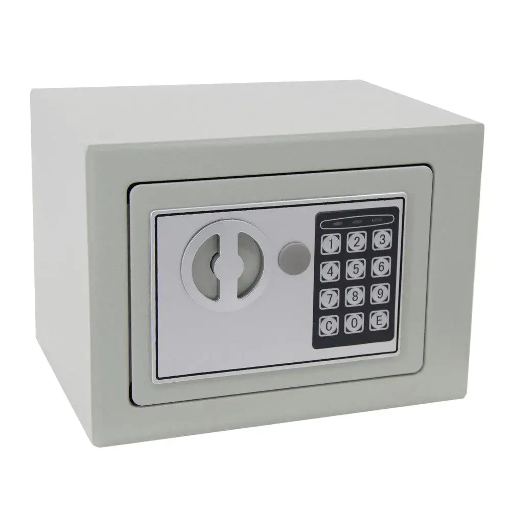 170x230x170mm Light Gray Digital Keypad Safe for Home & Office Security