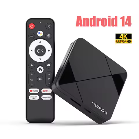 Smart TV Box H96 MAX RK3518 Android 14 Wifi6 BT5.4 Google Voice Remote Control 4K Mouse Assistant Media Player Set Top Box TV