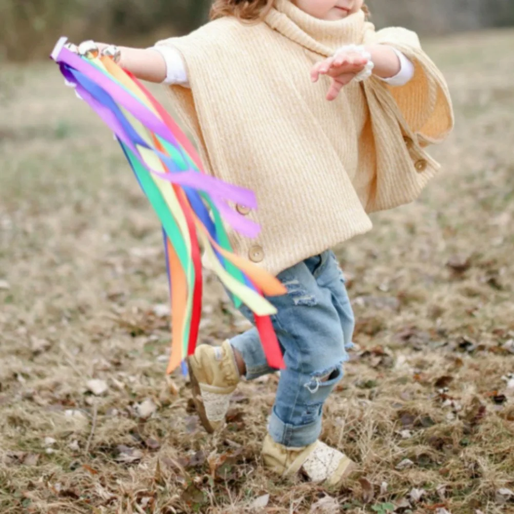 

2pcs Rainbow Circle Toys Colorful Kids Streamer Children Educational Toy Outdoor Wooden Newborn Gifts