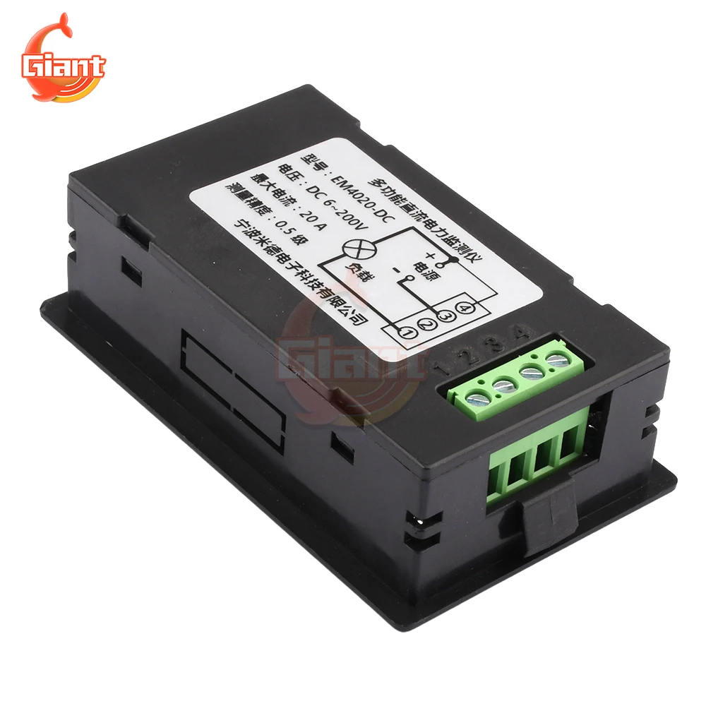 DC 6-200V Digital Voltmeter Ammeter LED Power Panel Meter Monitor Voltage Current Meter Tester Wattmeter Energy Meter Detector