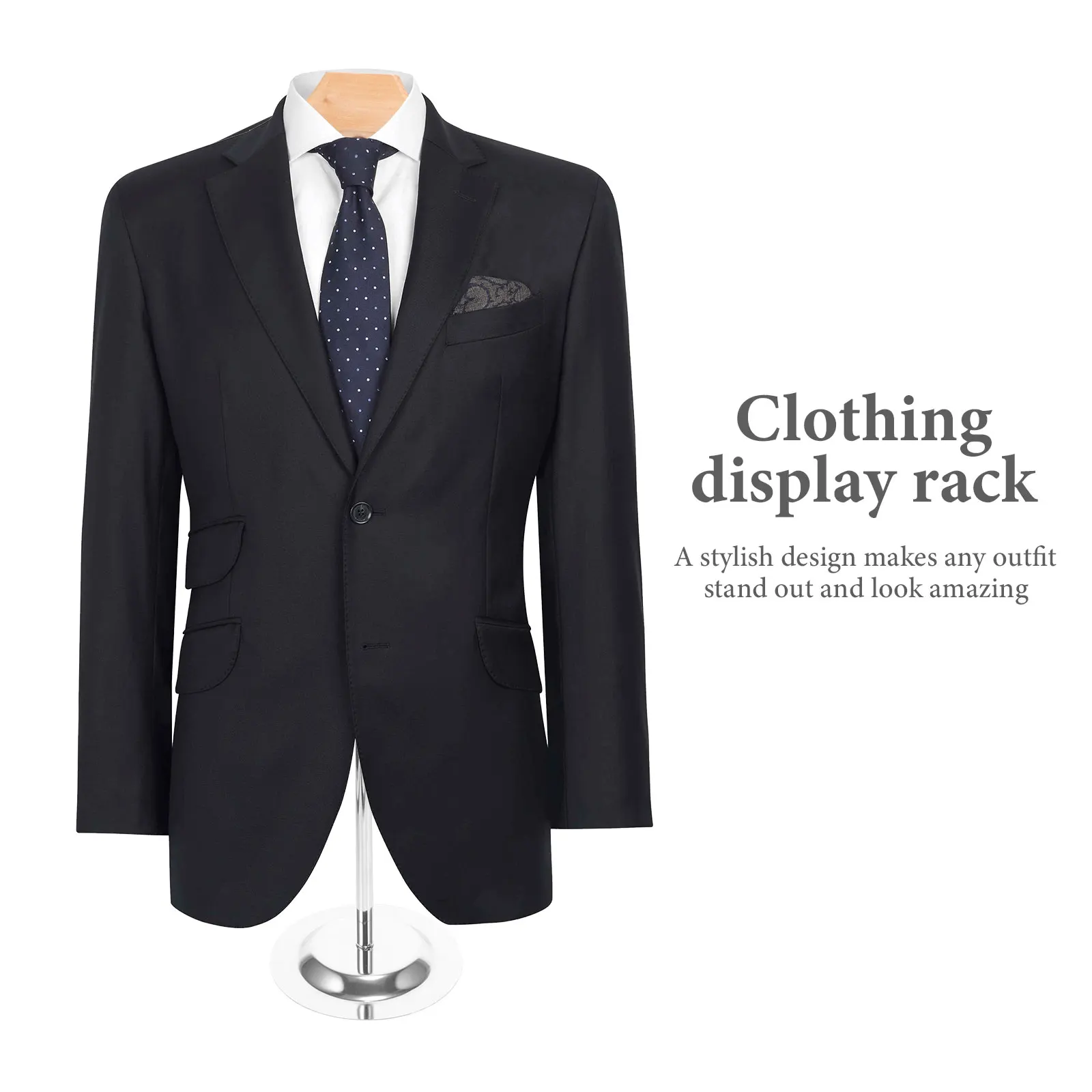 

Type Adult Clothing Display Rack With Foam Support For T Shirts And Coats Clothing Holder Stand