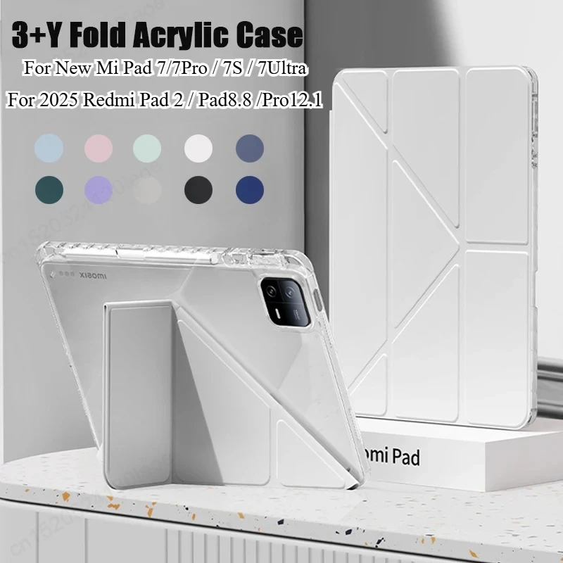 

2025 New HD Acrylic Tablet Case for XIAOMI Pad 7S Pro 12.4 12.1 " 7 Ultra 14 Inch Case for Redmi Pad 2 SE 11 8.7 4G Pad8.8 Funda