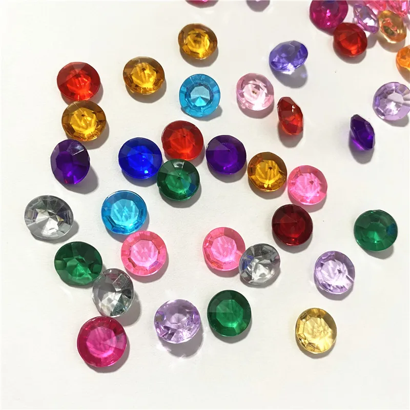 500 Pieces 8mm 10mm Acrylic Diamond Shape Game Pawn Pieces For Board Games DTY Counter Accessories Multi color