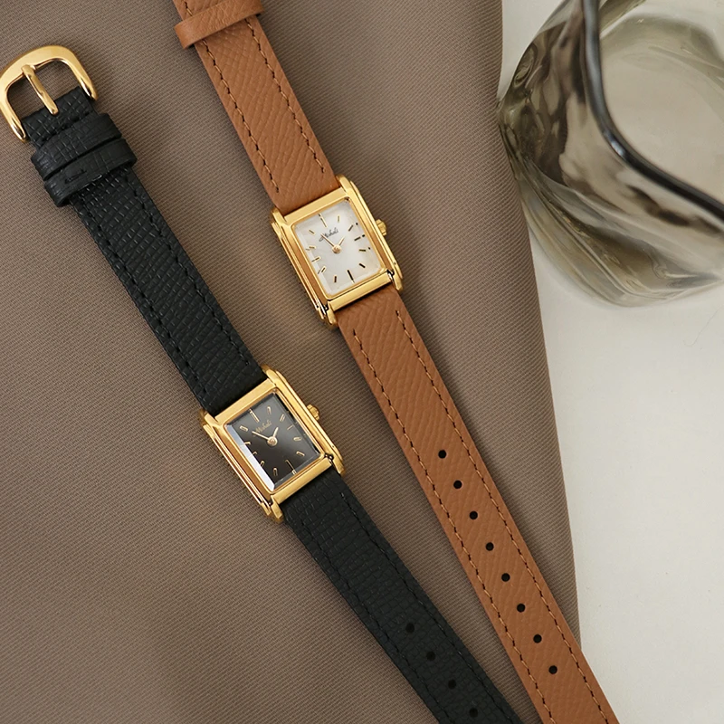 Vintage Original Light Luxury High-End Watch Small Dial Rectangular Watch Women'S Wrist Watch, High-End Selection Watch