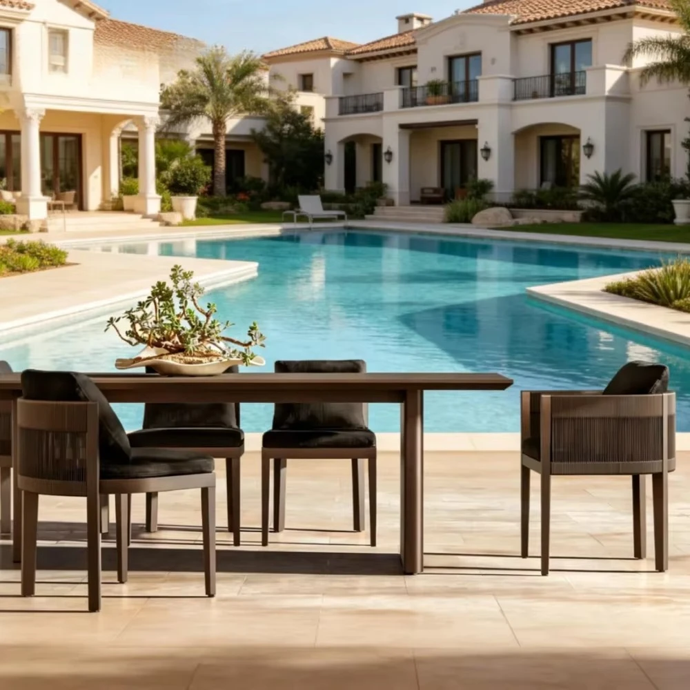 

Vintage Garden Antique Outdoor Furniture Wicker Dining Chairs Outdoor Dining Set For 8 Outdoor Garden Furniture Sets Chair Table