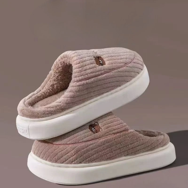 Winter Cloud Slippers Women Men Fuzzy Warm Plush Indoor House Slipper Soft Sole Closed Back Cozy Home Floor Shoes Non Slip
