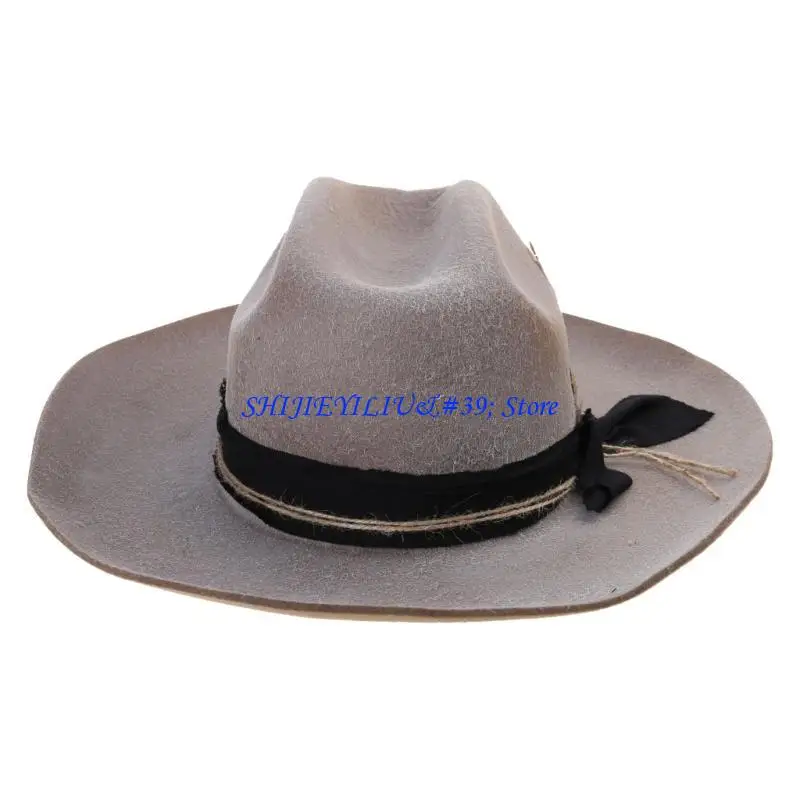 

E21F Women Outdoor Travel Hat Cowboy Cap Carnival Party Headwear Sun Protective Hat