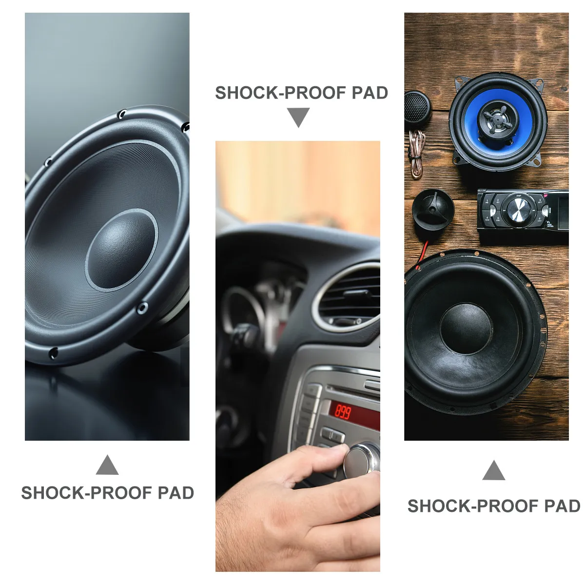 

2 шт. Деревянные звукоизоляционные прокладки для дверных панелей автомобиля, амортизирующие, шумопоглощающие, для защиты автозвука, аксессуары для автомобильных динамиков