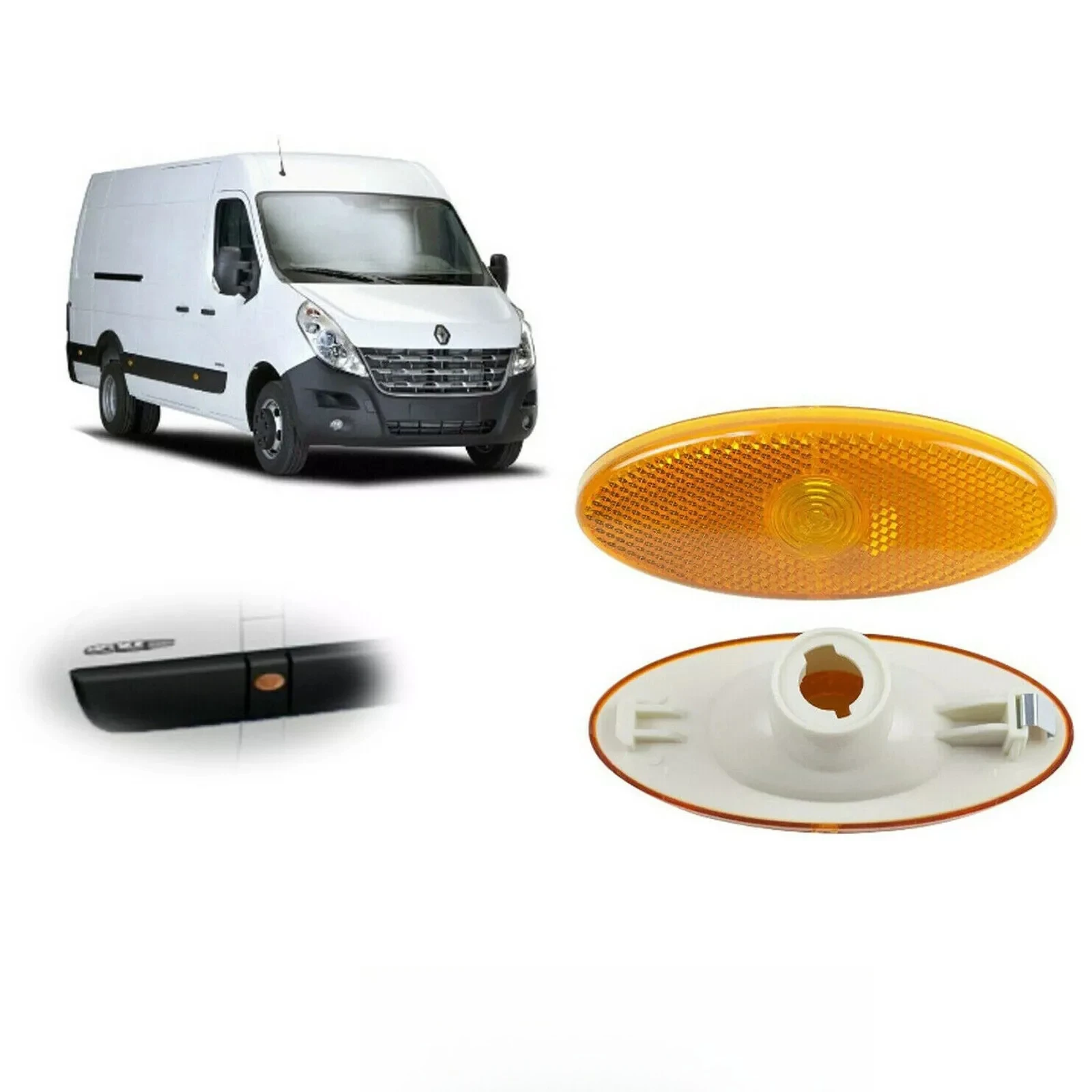 1pc Side Marker Lamp Lens for Renault Master MK3 Vauxhall Movano NV400 2010-2020 261B00001R Car Accessories Replacement Part