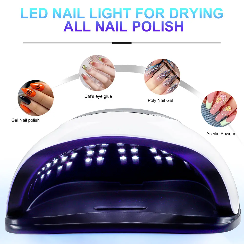 UV LED Lamp for Nails With Memory Function Lamp for Gel Polish Drying Lamp 72 LEDs Lamp for Manicure Home Use And Nail Salon