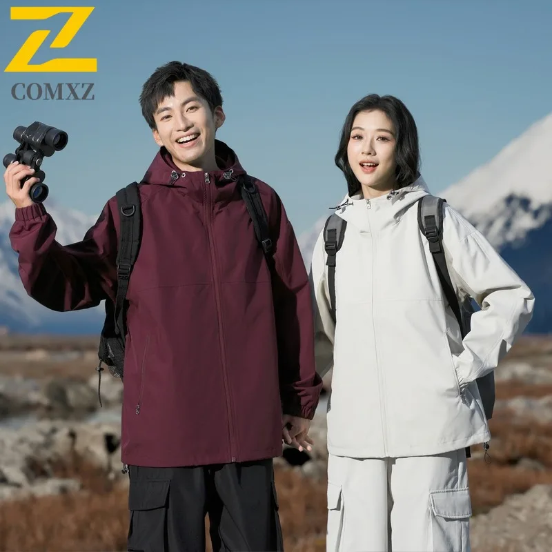 

COMXZ 2025 Autumn New American Fashion Streetwear Outdoor Windproof lightweight Couple Techwear Jacket Waterproof Windbreaker