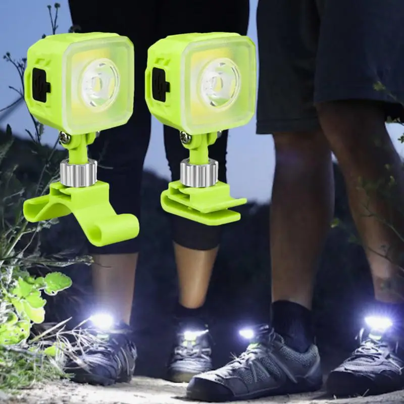 Luces para zapatos para corredores, corredores nocturnos al aire libre, faros para zapatos con Clip, equipo de seguridad ligero para correr, luces para correr ajustables