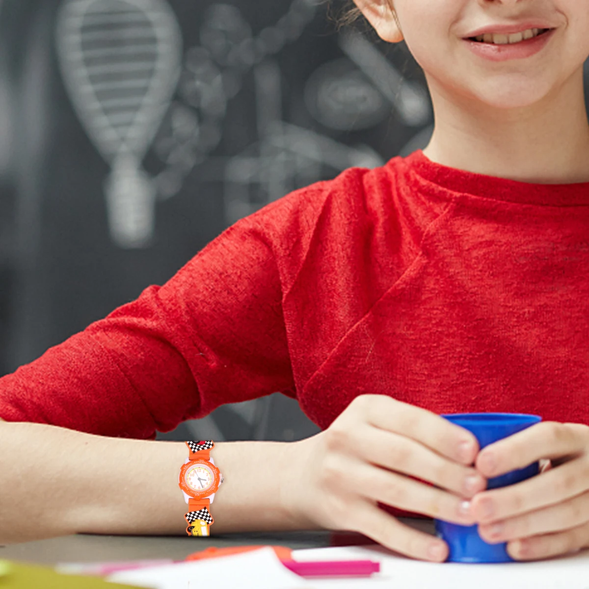 Kids Car Pattern Kid Watch 3D Kids Watch for Children Car Pattern Waterproof PVC Durable Comfortable Boys Girls Gifts