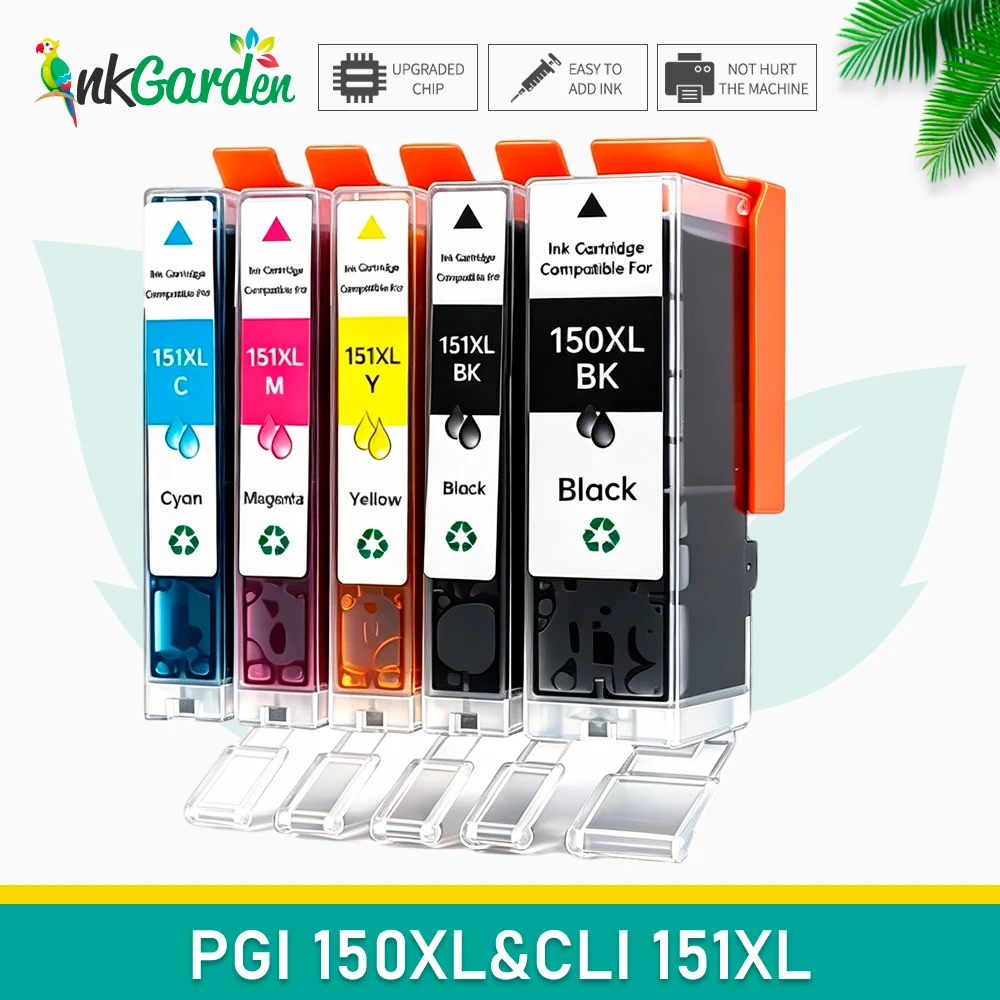 PGI 150 151 Ink Cartridge PGI150 151 XL Compatible For Canon PIXMA MG6610 MG7110 MG7510 IP7210 IP8710 MX721 Ix6810 Printer