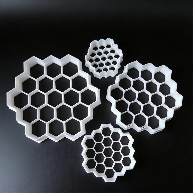 Four Specifications Cartoon Geometric Figure,Hexagonal Grid,Plastics Mould,Cake Fondant Tool,Cookie Sushi and Fruit Cutters