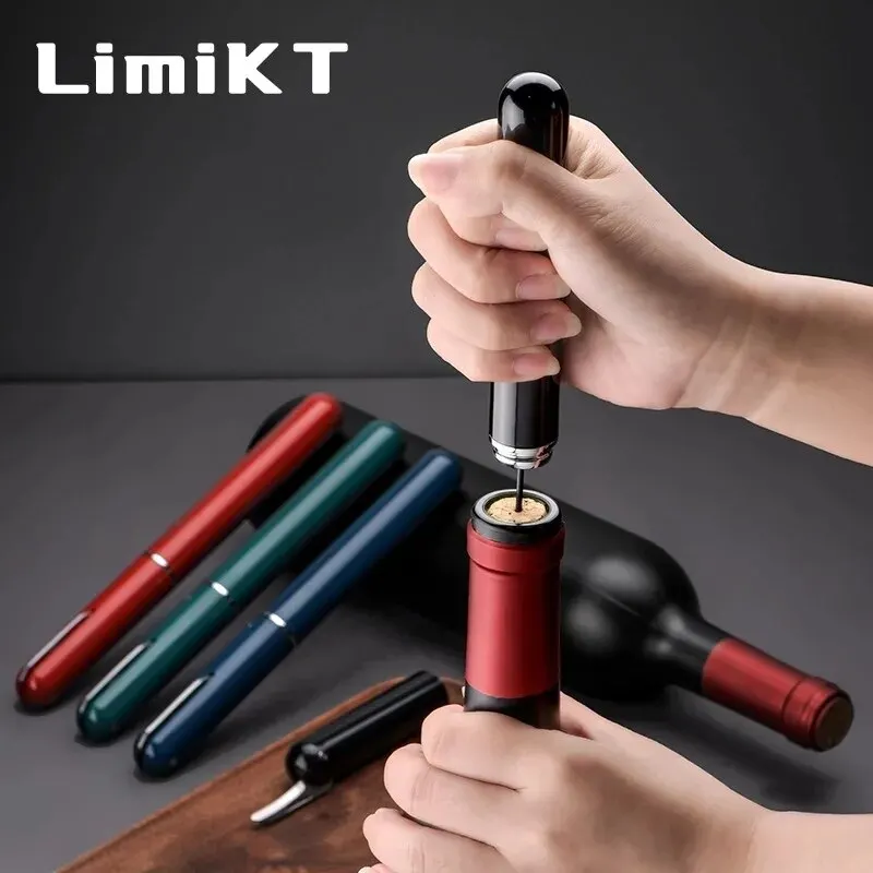 Limikt Pen-Shaped Air Pressão Abridor De Garrafas, Conveniente Abridor De Vinho Tinto