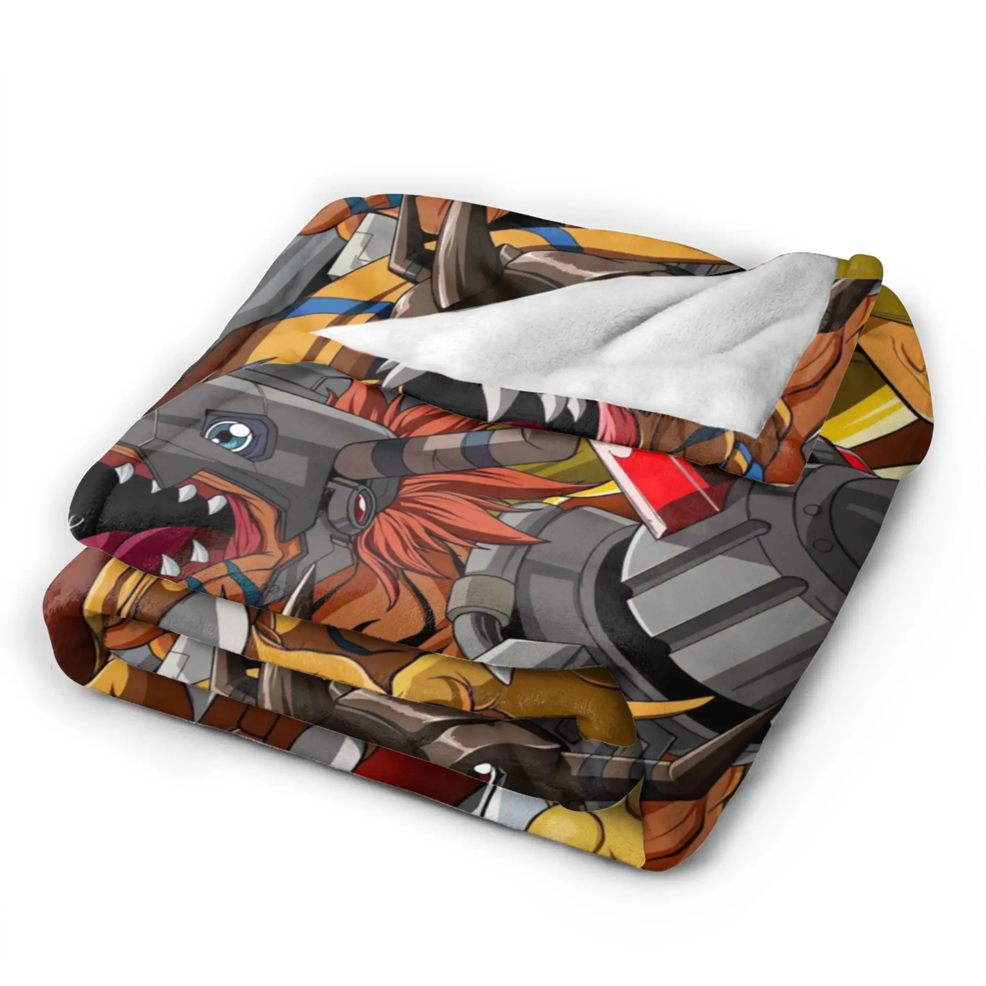 Digimon Adventure  Flannel Blanket Winter  Warm Throw Blanket for Children Outdoor Novelty Bedspread Sofa Bed Cover
