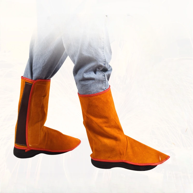 Cowhide Welding Foot Protector Thermal Insulation Fireproof Flower Splash Welding Worker High Temperature Resistance Welding