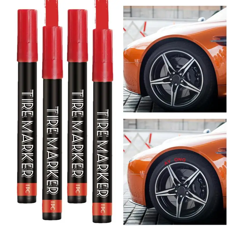 For Refer To Description  Permanent Tire Paint Pens 4 Pieces Quick Drying Tire Marker Tire Pens Water Proof Tire Paint Pens