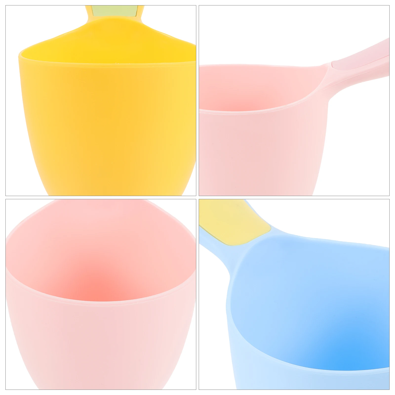 3pcs Wash Hair Cup Stackable Water Ladle Baby Bath Bathroom Scoop Compact Kitchen Utensil Portable Water Spoon For Toddler