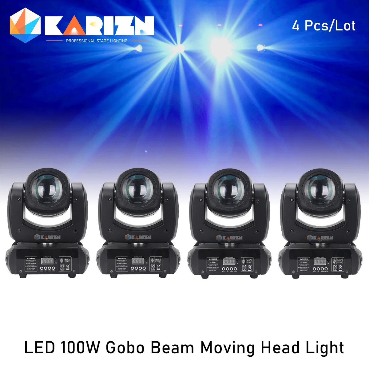 

No Tax 4Pcs 100W LED Moving Head Stage Effect Lighting For Dj Disco Night Club Wedding Beam Spot Sharpy DMX Sound Modes Fixture