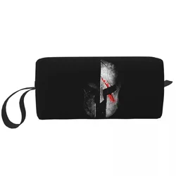 Sparta Skull Spartan Helmet Makeup Bag Women Travel Cosmetic Organizer Kawaii Storage Toiletry Bags