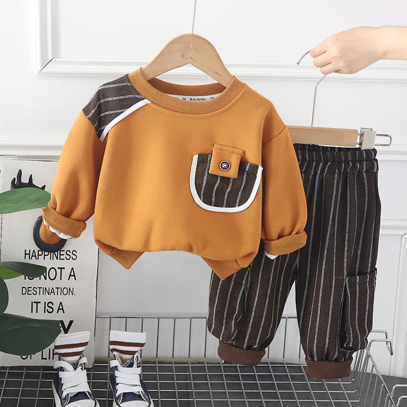 New Autumn Baby Clothes Set Children Boys T-Shirt Pants 2Pcs/Sets Toddler Clothing Infant Casual Sports Costume Kids Tracksuits