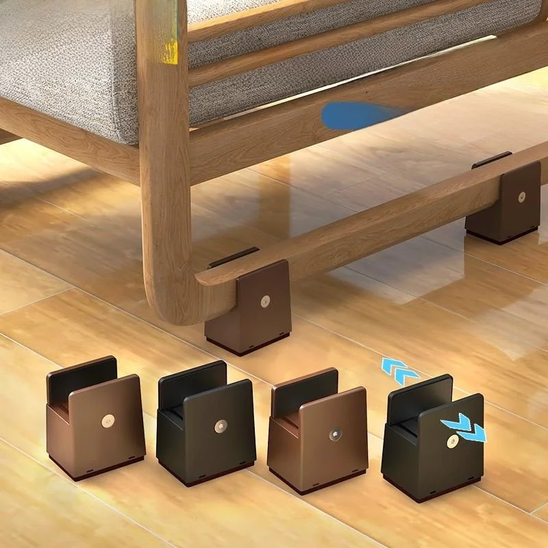 Adjustable Bed Foot Riser Table Leg Pad Coffee Table Furniture Cabinet Heightening Base Bed Leg Pad Support Foot Riser