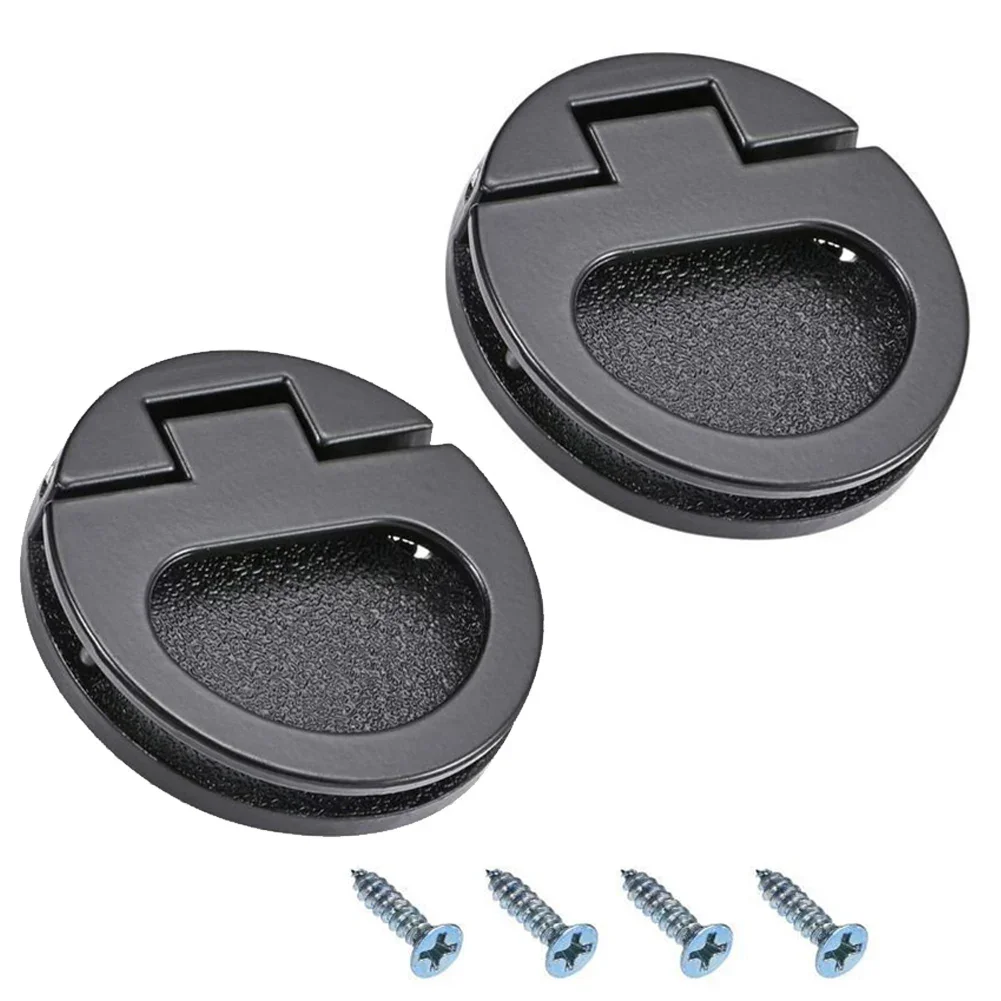 

High-quality Ring Handle Door Knobs Black Door Pull Easy To Lift Zinc Alloy Flush Ring For Drawer Sliding Door