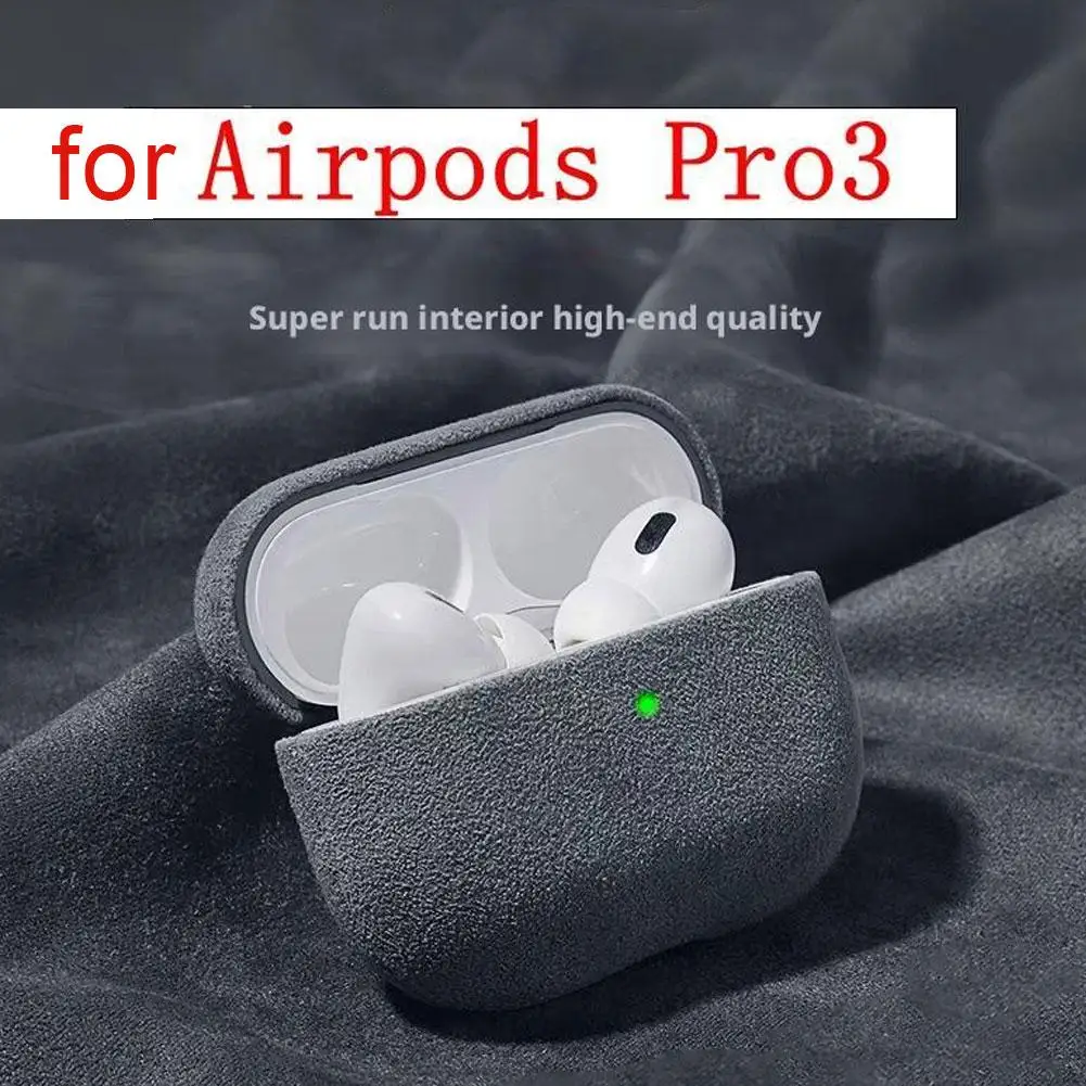 VEX ALCANTARA Leather Case For AirPods Pro 3 2 Pro3 Luxury Protective Case for AirPod 4 3 Pro2 Bluetooth Headset Turn fur Cover image 5