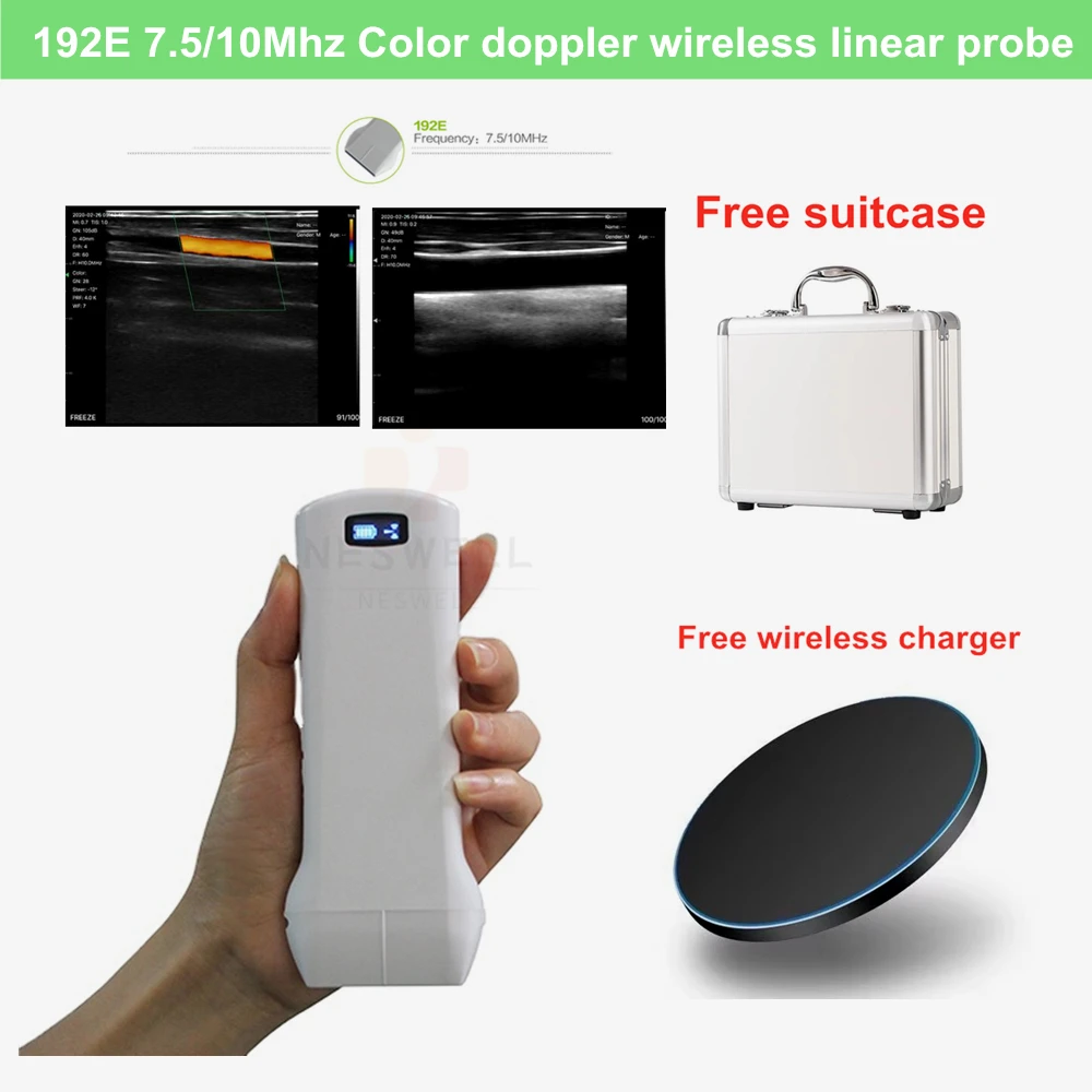 C E/F D A Handhed 80E 128E 192E Elements Wifi Wireless Ultrasound Scanner Color Doppler Vascular Linear Probe