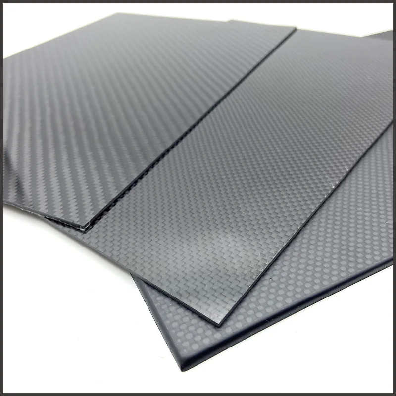 1Pcs 3K High Hardness Carbon Fiber Sheet 250x200mm 100% Pure Carbon Panel Anti-UV 0.5mm-5mm Thick Carbon Fiber Model Material