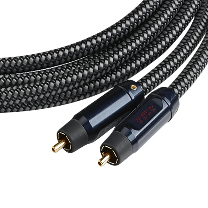 

2 Core OFC RCA Cable Gold Plated 2RCA To 2RCA Signal Cable HiFi Audio Power Amplifier Interconnect Signal Line