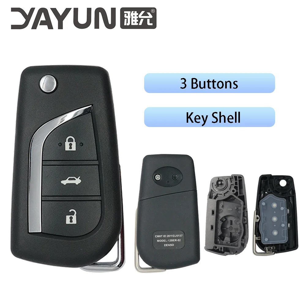 

YAYUN 5 шт., 3 кнопки, замена корпуса дистанционного ключа для Toyota
