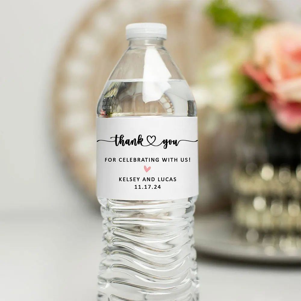 Wedding Thank You Wedding Water Bottle Labels Personalized Water Bottle Labels Welcome Bag Stickers Simple Stickers