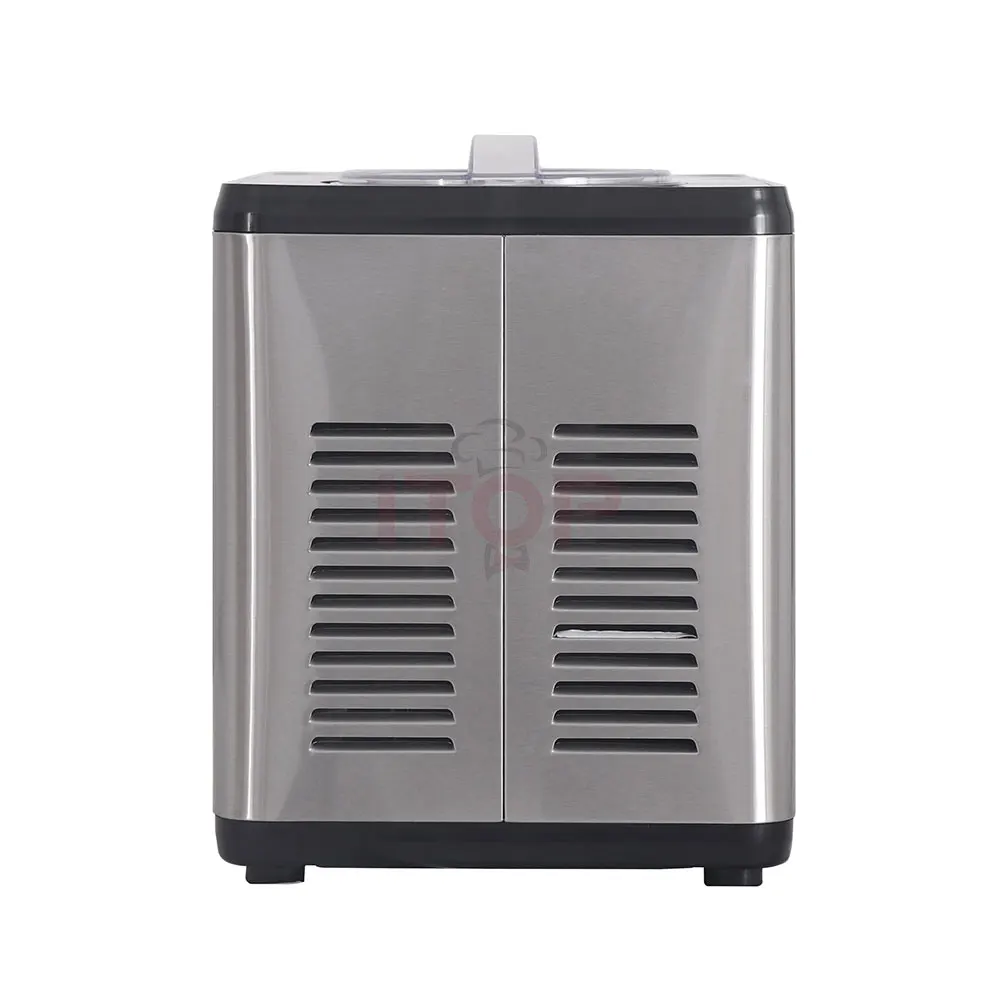 صانع جيلاتو منزلي صغير - آلة آيس كريم تبريد الهواء بقدرة 140 وات بسعة 1.5 لتر، صانعة حلوى مجمدة، عملية سهلة، تصميم مدمج)