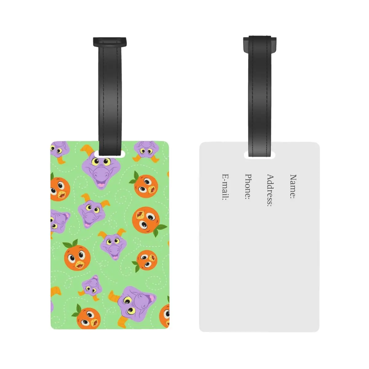 Festival Fresh - Figment And Orange Bird Luggage Tags Suitcase Accessories Travel Baggage Boarding Tag Portable Label Holder