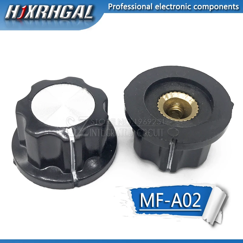 

10pcs Hat MF-A02 potentiometer knob WH118/WX050 bakelite knob copper core inner hole 6mm hjxrhgal