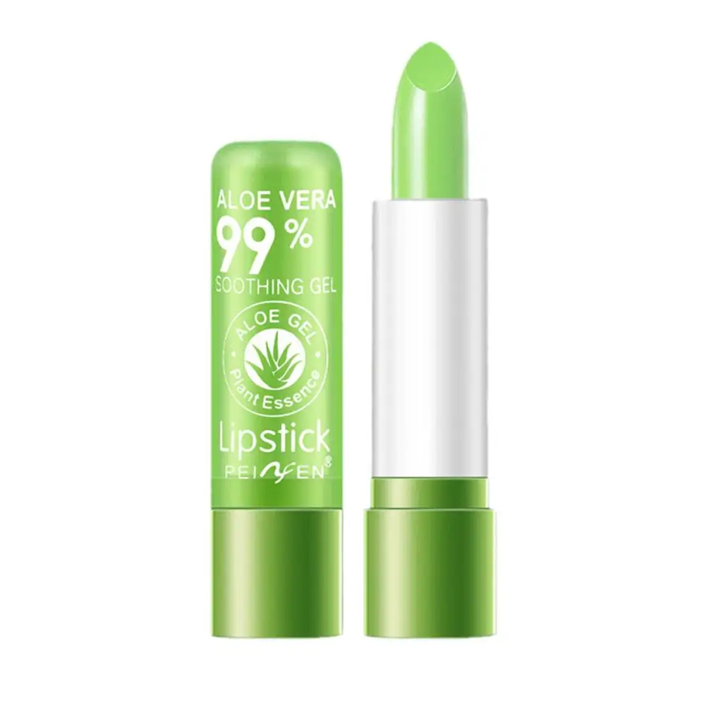 1PC Moisture Lip Balm Long-Lasting Natural Aloe Vera Moisturizing Lasting Lipstick Changing Aging Long Anti Lipstick Color D4S2