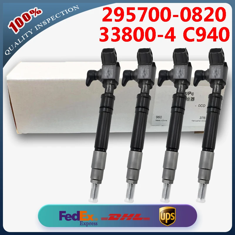 

4PCS Common Rail Fuel Injector 295700-0820 33800-4C940 for Hyundai G4 Starex H1 2015–2017