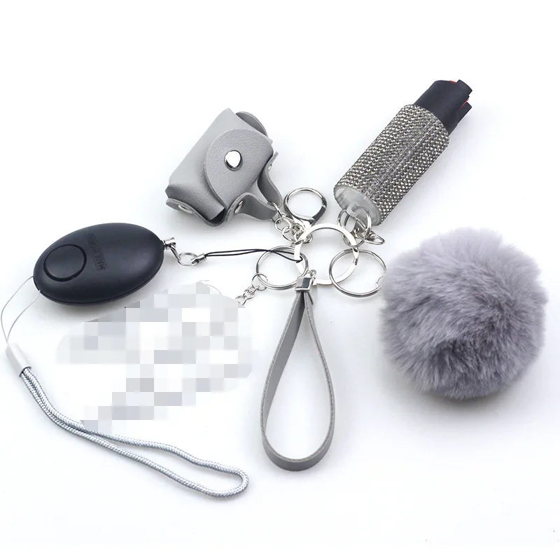 5pcs Portable Female Self-Defense Security Alarm Safety Key Chain for Elderly Woman Kids