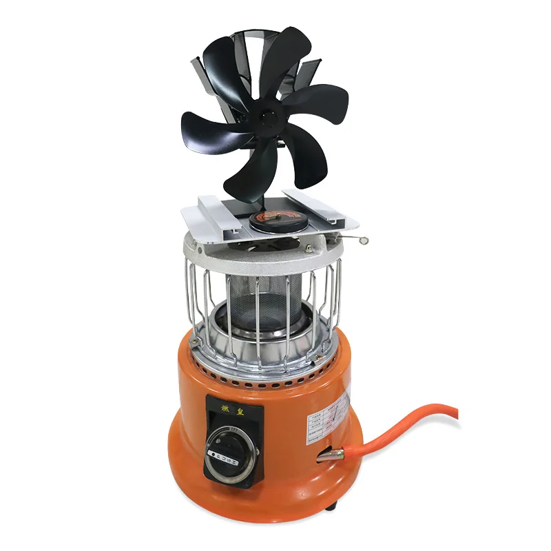 Multicolor 6 Blades Fireplace Fan Heat-powered Aluminum Alloy Stove Fan Log Wood Burner Eco Friendly Quiet Home Fan New