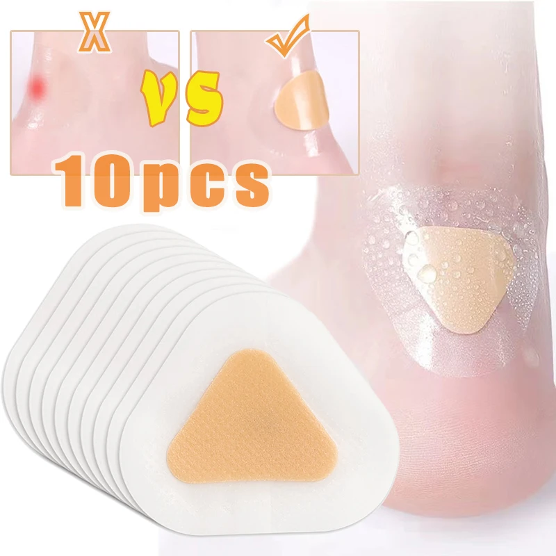 10Pcs Gel Schoenen Stickers Zachte Hydrocolloid Pads Relief Pijn Blaren Eeltknobbels Likdoorns Eelt Wrijving Druk Vlekken Hak Pijn