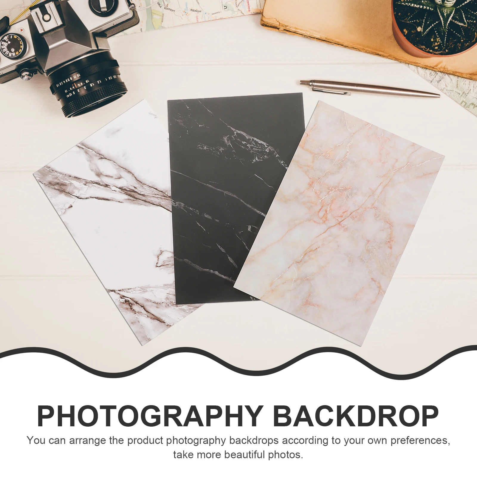 3 個マーブリング背景ボード写真写真防水背景食品製品ジュエリ - Photography Hacks のレビューと価格